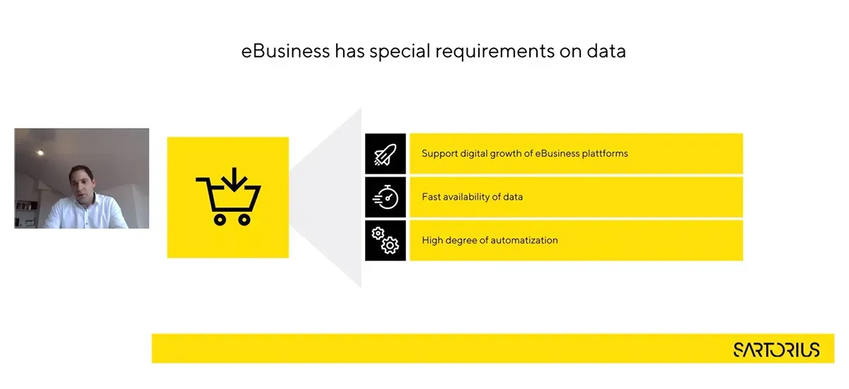 Master data requirements for e-business at Sartorius