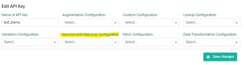Editing API Key