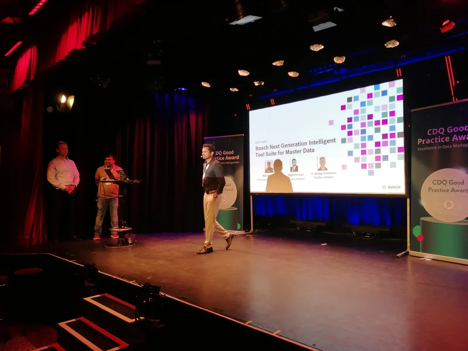 Team Bosch on stage