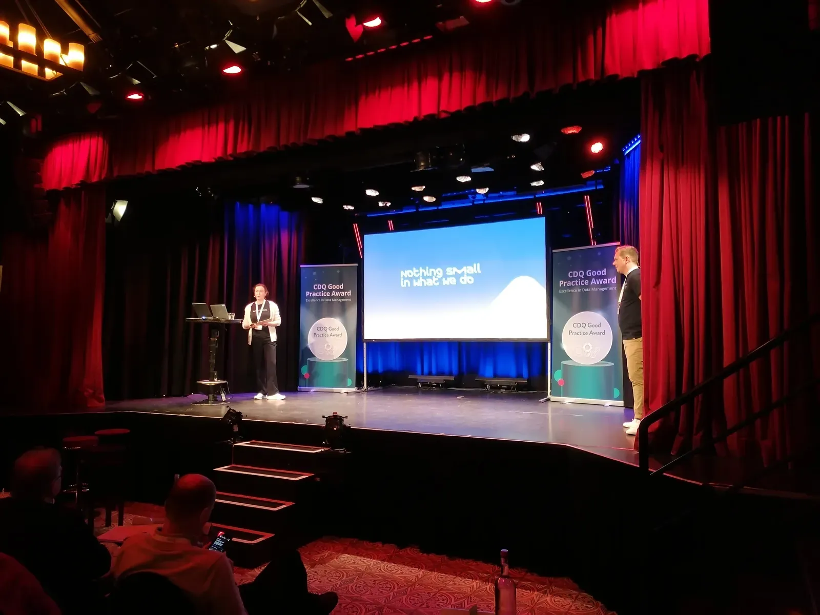 Team Merck on stage