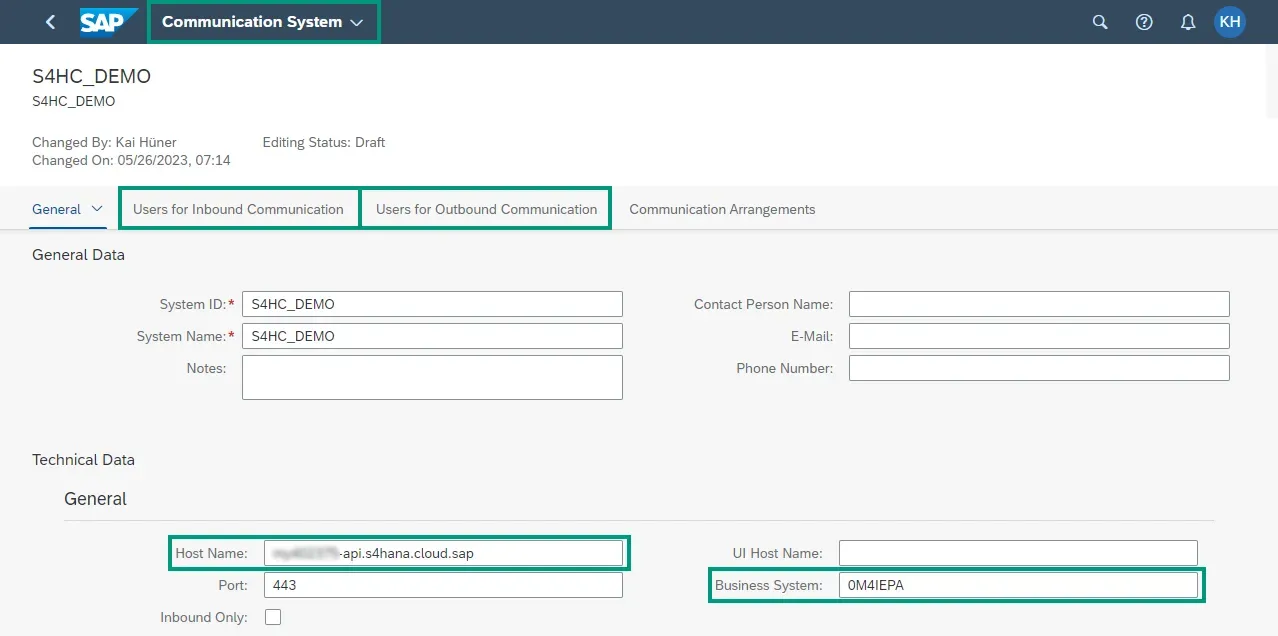 Communication System in MDG CE which represents your S/4HANA