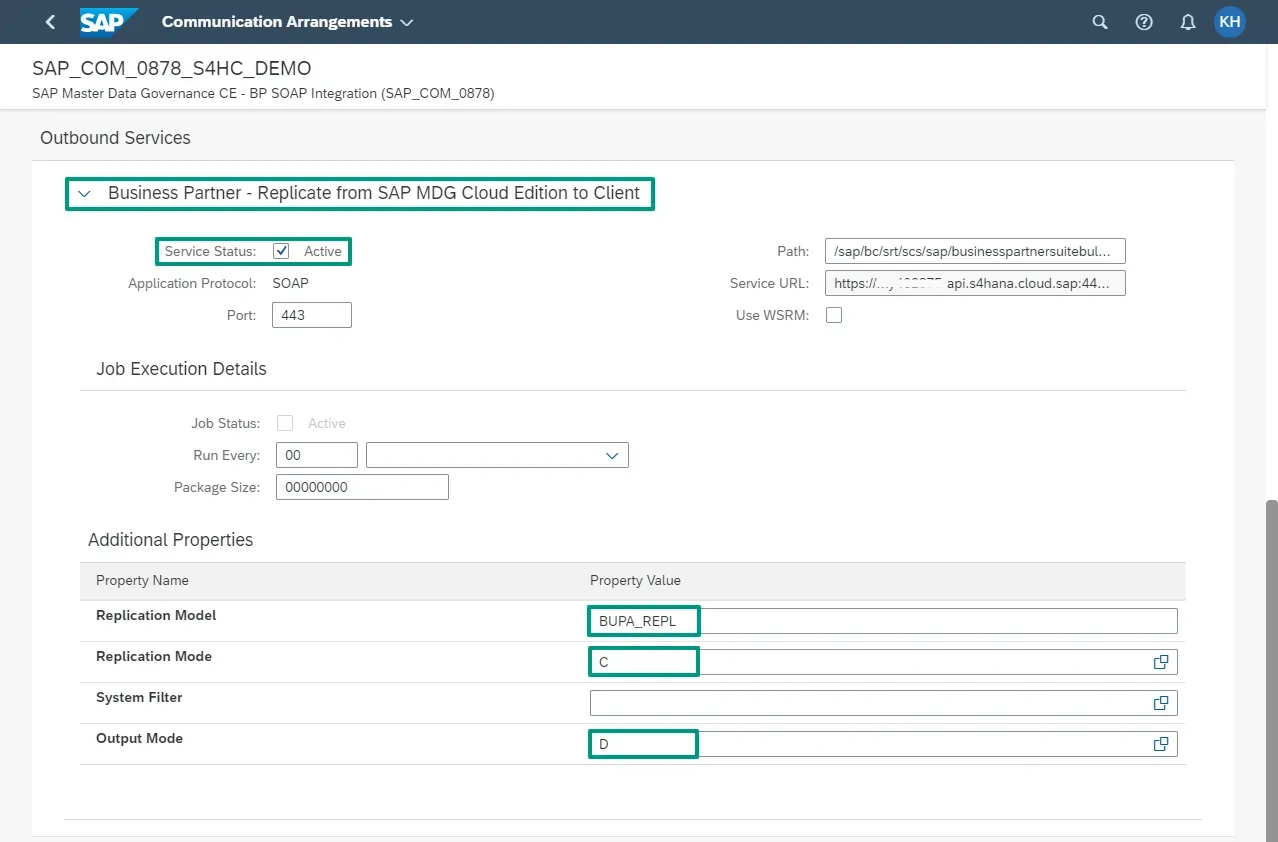 Configuration of SOAP web service for Business Partner Replication MDG CE to S/4HANA